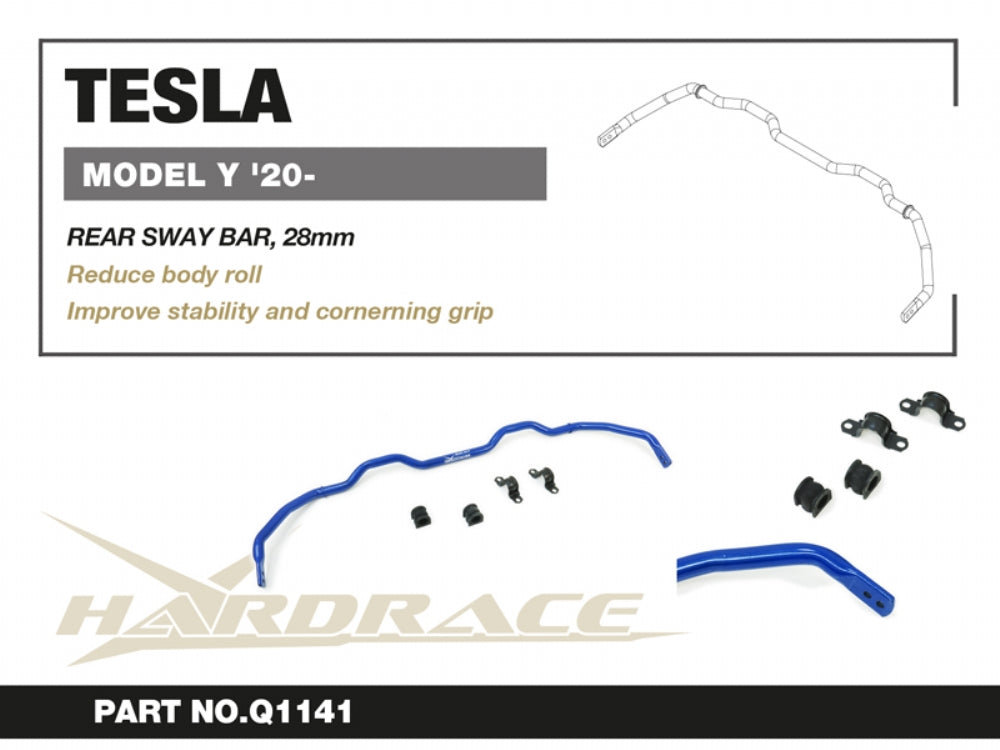 HARDRACE TESLA MODEL Y 20+ REAR SWAY BAR 28mm - 5PCS/SET HardRace