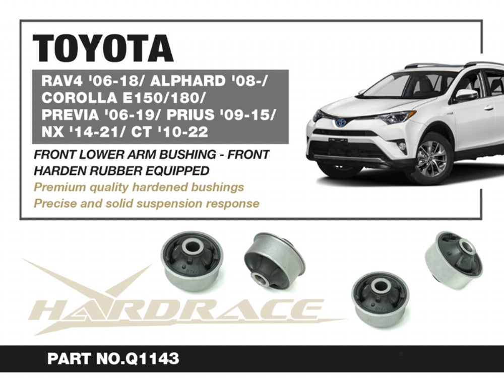 HARDRACE TOYOTA RAV4/ALPHARD/COROLLA FRONT LOWER ARM BUSHING REAR HARDEN RUBBER 2PCS/SET HardRace