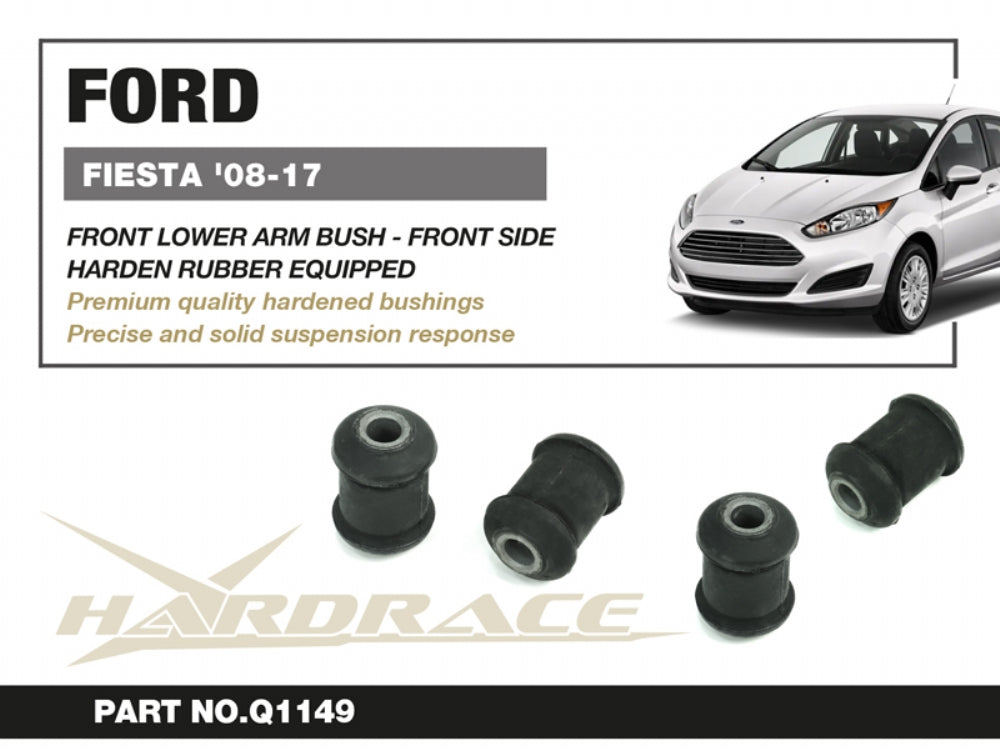 HARDRACE FORD FIESTA MK7 MAZDA 2 08-17 FRONT LOWER ARM BUSHING FRONT HARDEN RUBBER 2PCS HardRace