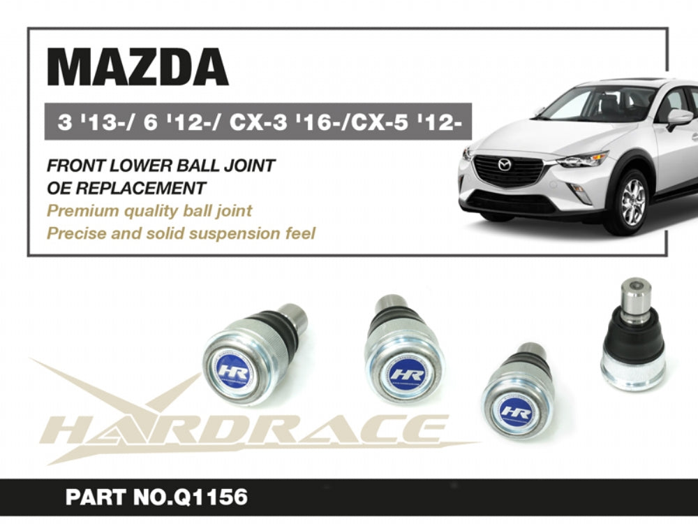 HARDRACE MAZDA 3/6/CX-5 12+/CX-3 16+ FRONT LOWER ARM BALL JOINT TOE REPLACEMENT 2PCS/SET HardRace