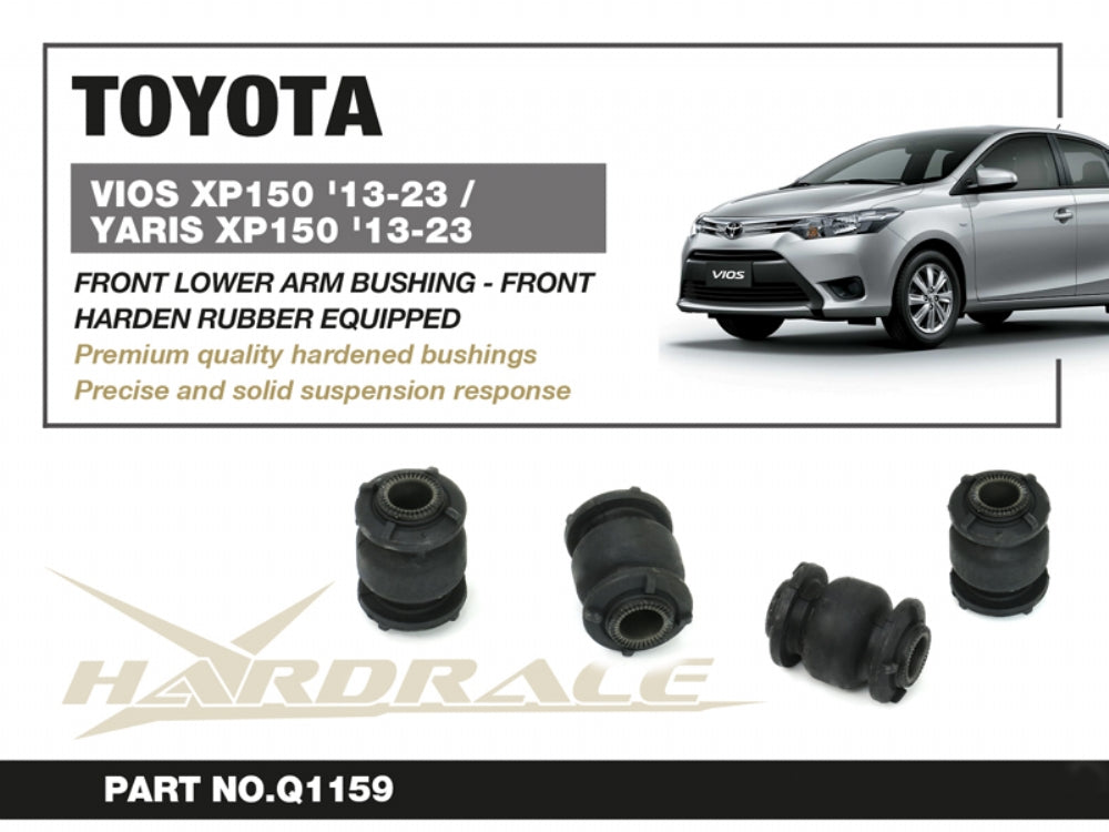 HARDRACE TOYOTA VIOS XP150/YARIS XP150 FRONT LOWER ARM BUSH FRONT HARDEN RUBBER 2PCS/SET HardRace