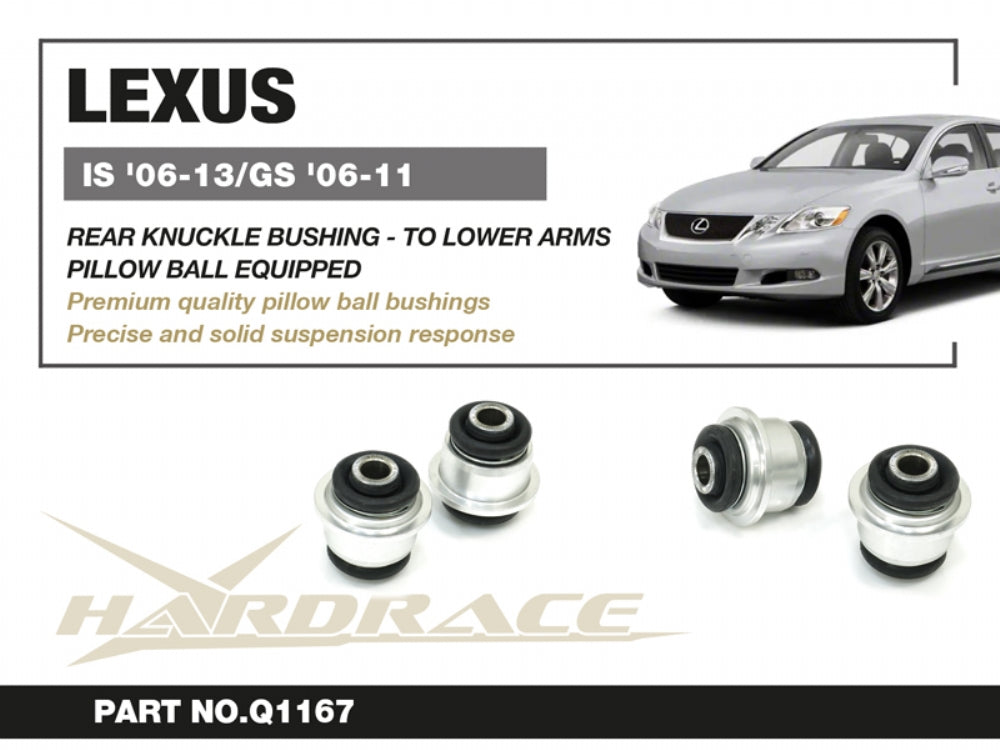 HARDRACE LEXUS IS 06-13/GS 06-11 REAR KNUCKLE BUSHING TO LOWER ARMS PILLOW BALL 2PCS/SET HardRace