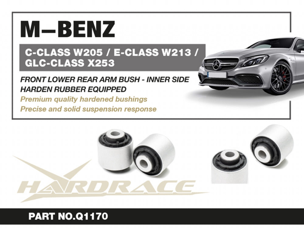 HARDRACE MERCEDES W205/W213/X253 FRONT LOWER REAR ARM BUSH INNER SIDE HARDEN RUBBER 2PCS HardRace