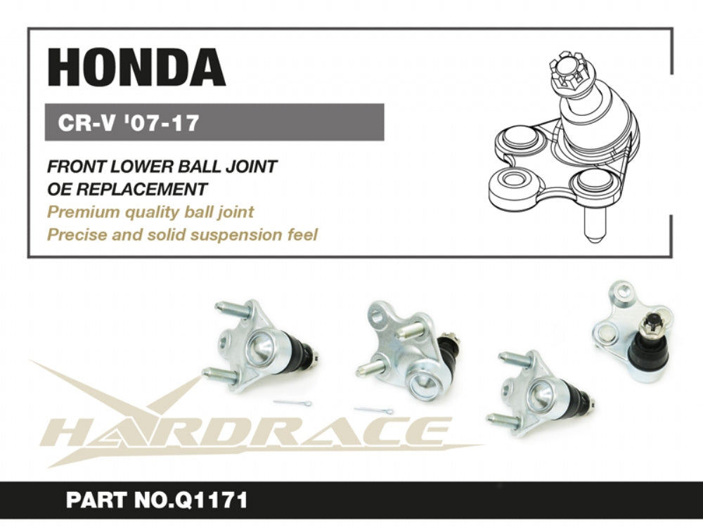 HARDRACE HONDA CR-V 07-11/12-18/HR-V 16-22 FRONT LOWER BALL JOINT 2PCS/SET OE REPLACEMENT HardRace