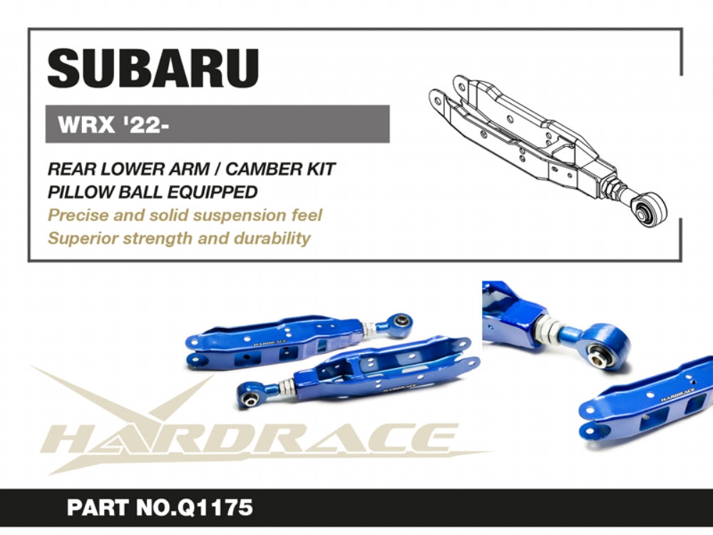 HARDRACE SUBARU WRX 22- REAR LOWER CONTROL ARM /CAMBER KIT (PILLOW BALL) - 2PCS/SET HardRace