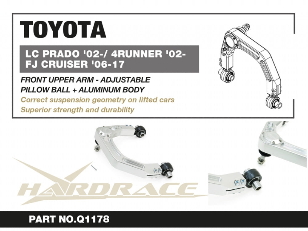 HARDRACE TOYOTA FJ CRUISER/4RUNNER FRONT UPPER ARM ALUMINUM PILLOW BALL 2PCS/SET HardRace