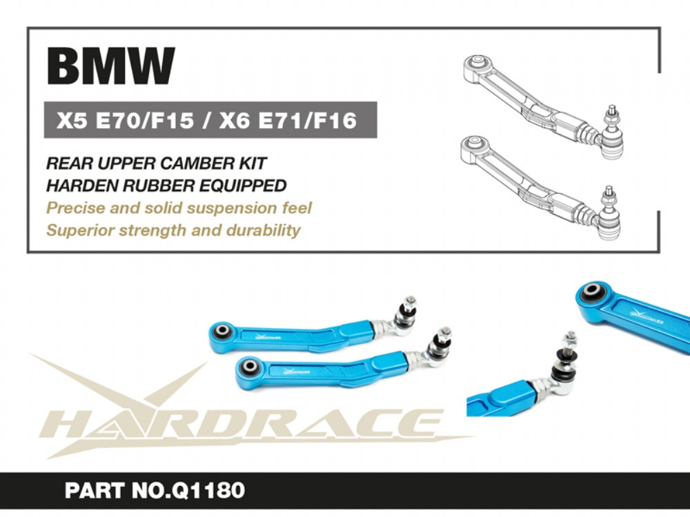 HARDRACE BMW X5 E70/F15 / X6 E71/F16 REAR UPPER CAMBER KIT (HARDEN RUBBER) - 2PCS/SET HardRace