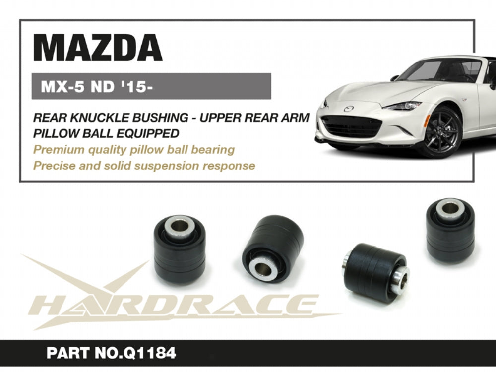 HARDRACE MAZDA MX-5 MIATA 15+ ND REAR KNUCKLE BUSH TO UPPER REAR ARM PILLOW BALL 2PCS/SET HardRace