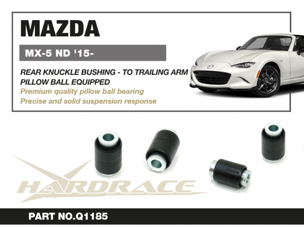 HARDRACE MAZDA MX-5 MIATA 15+ ND REAR KNUCKLE BUSH TO TRAILING ARM PILLOW BALL 2PCS/SET HardRace