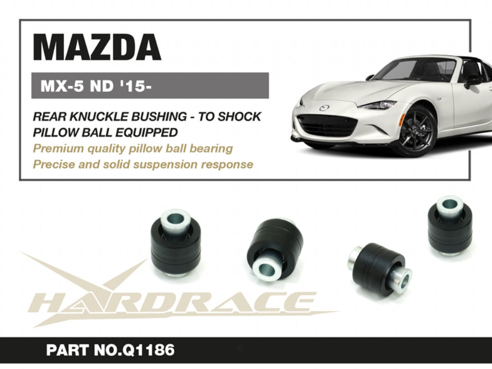 HARDRACE MAZDA MX-5 MIATA 15+ ND REAR KNUCKLE BUSH - TO SHOCK (PILLOW BALL) - 2PCS/SET HardRace