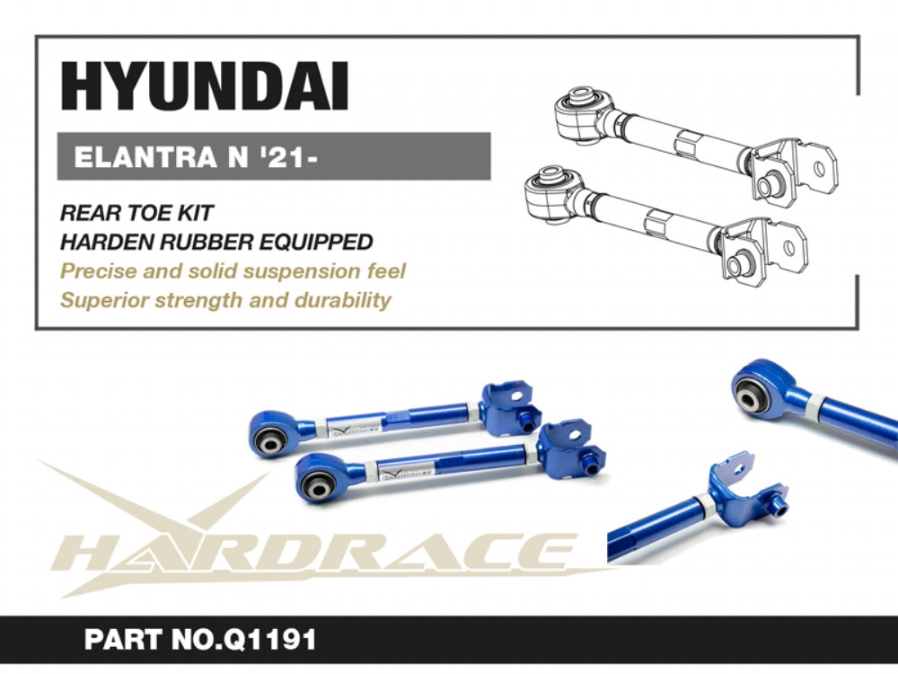HARDRACE HYUNDAI ELANTRA N 21- REAR TOE KIT (HARDEN RUBBER) - 2PCS/SET HardRace