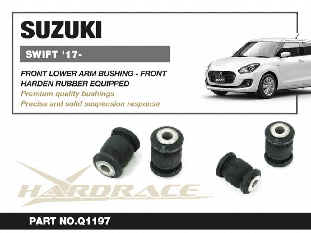 HARDRACE SUZUKI SWIFT 17+ FRONT LOWER ARM BUSHING - FRONT (HARDEN RUBBER) - 2PCS/SET HardRace