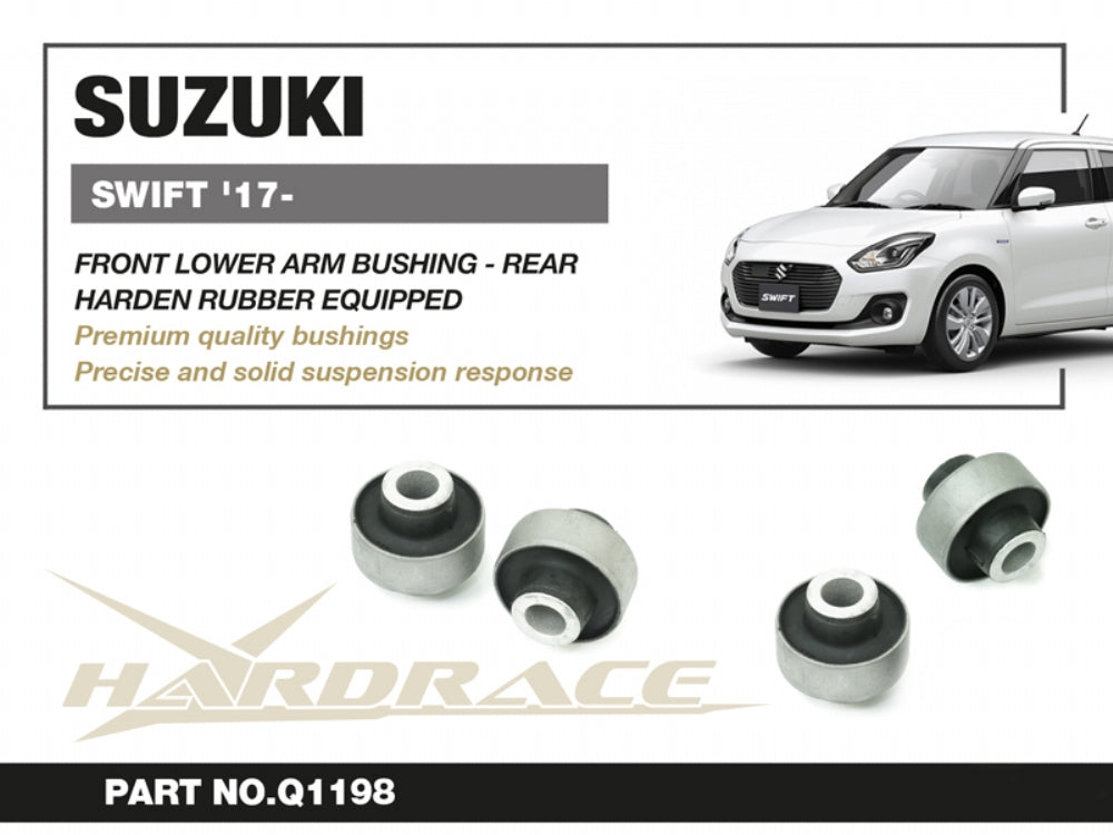 HARDRACE SUZUKI SWIFT 17+ FRONT LOWER ARM BUSHING - REAR (HARDEN RUBBER) - 2PCS/SET HardRace
