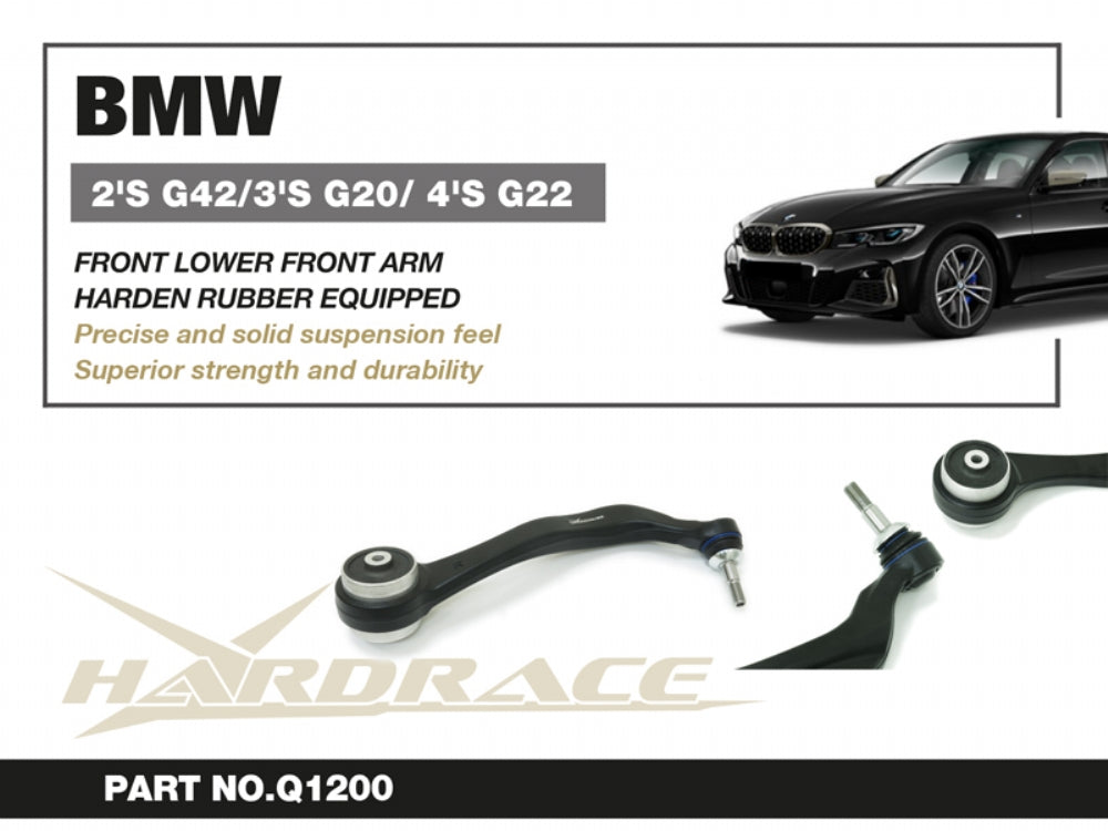HARDRACE BMW G42/G20/21/G22/23/26 RWD FRONT LOWER FRONT CURVED ARM HARDEN RUBBER 2PCS/SET HardRace