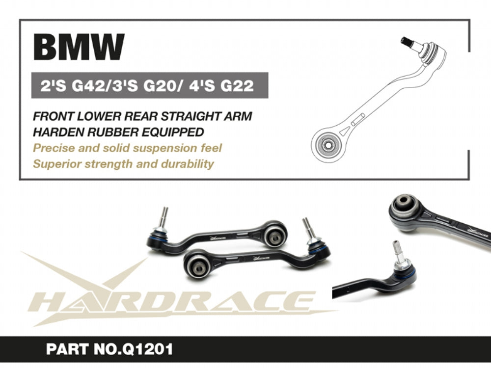 HARDRACE BMW 2 3 4 Series FRONT LOWER REAR STRAIGHT ARM HARDEN RUBBER 2PCS/SET HardRace