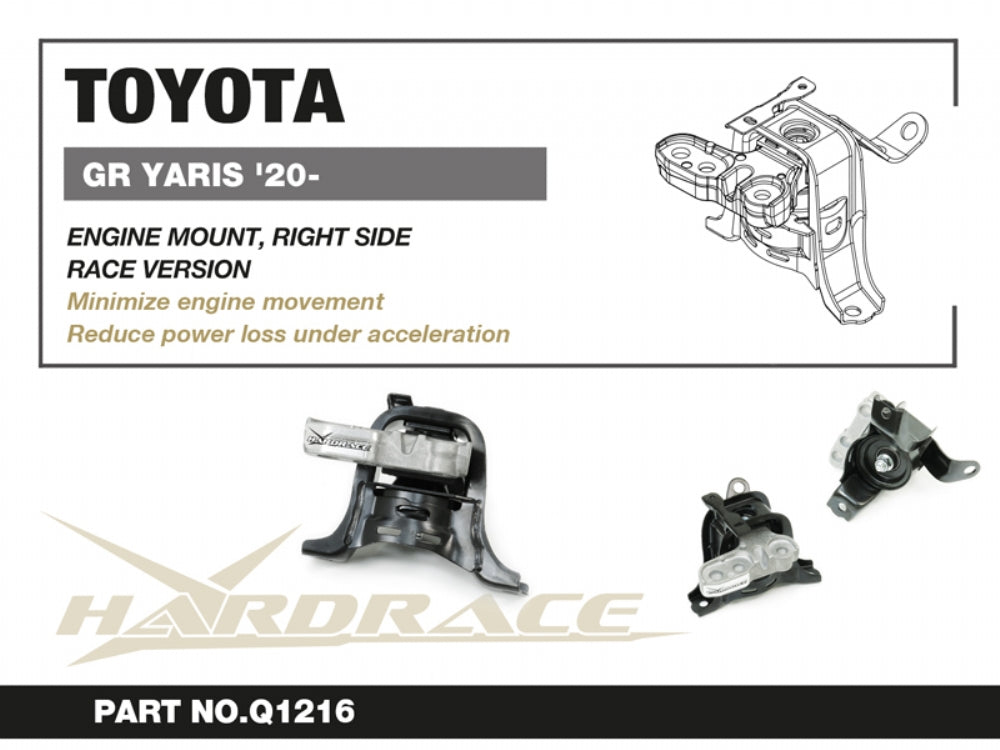 HARDRACE TOYOTA GR YARIS 20+ GXPA16 MT ENGINE MOUNT, RIGHT SIDE (RACE VERSION) - 1PCS/SET HardRace