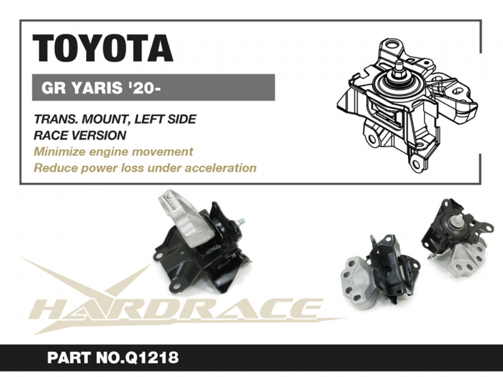 HARDRACE TOYOTA GR YARIS 20+ GXPA16 MT TRANS. MOUNT, LEFT SIDE (RACE VERSION) - 1PCS/SET HardRace