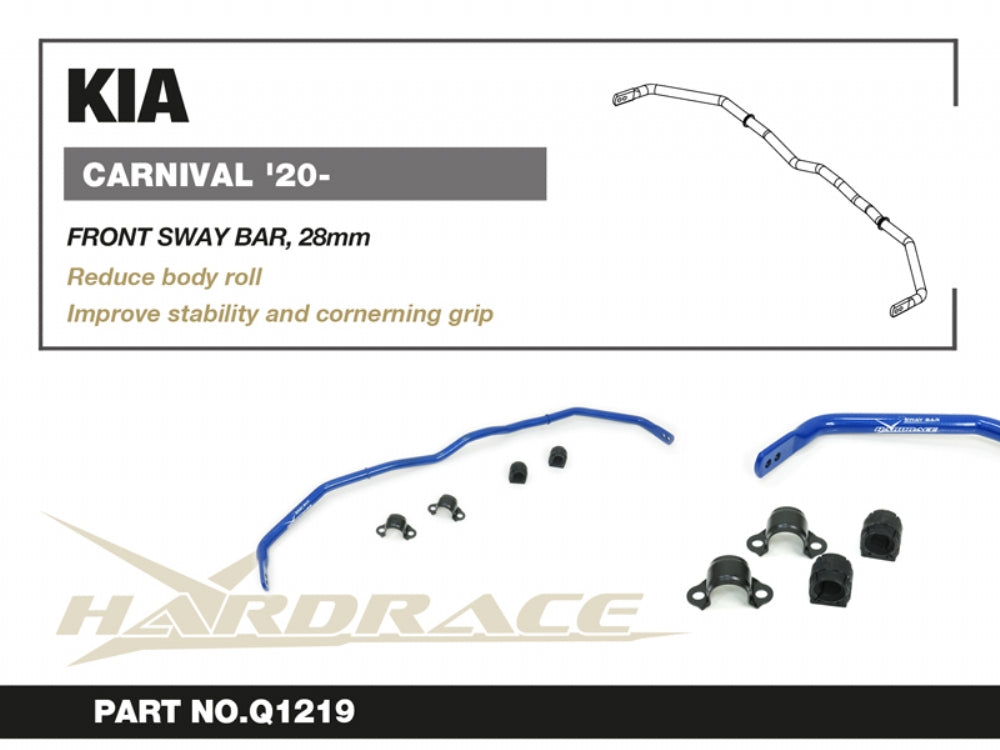 HARDRACE KIA CARNIVAL 20+ FRONT SWAY BAR, 28mm - 5PCS/SET HardRace