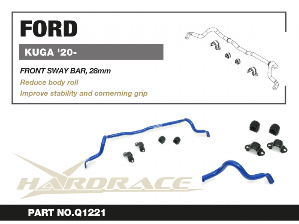 HARDRACE FORD KUGA 20+ FRONT SWAY BAR, 28mm - 5PCS/SET HardRace