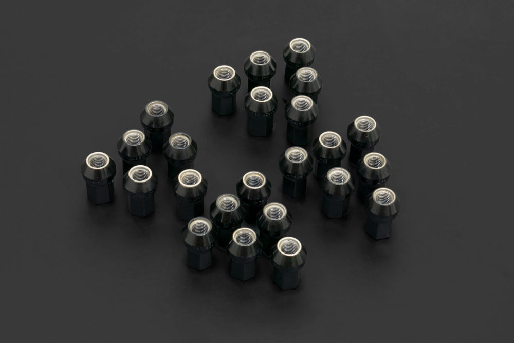 HARDRACE WHEEL LUG NUTS HEX 17 M12x15 LENGTH: 35MM CLOSE-END TYPE 60 CONICAL SEAT 24PCS HardRace