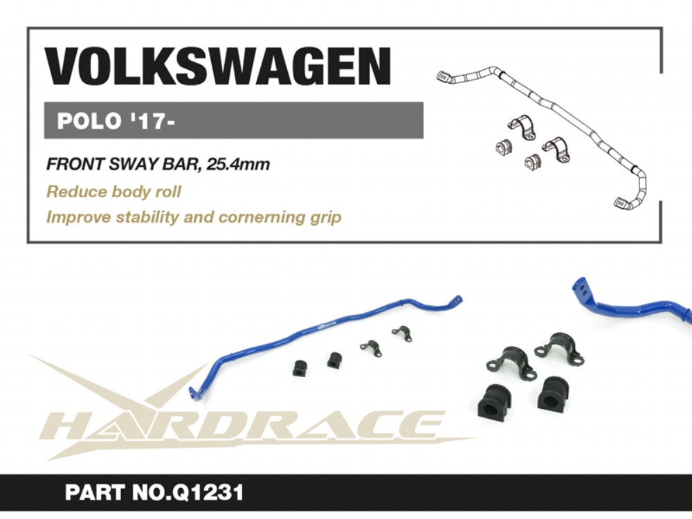 HARDRACE VW POLO/T-CROSS/FABIA/SCALA/KAMIQ/A1 FRONT SWAY BAR 254mm 5PCS/SET HardRace