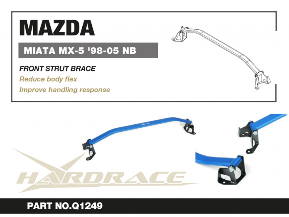 HARDRACE MAZDA MIATA/MX-5 98-05 FRONT STRUT BRACE - 1PCS/SET HardRace