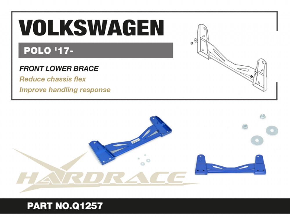HARDRACE VW POLO 17+ FRONT LOWER BRACE - 1PCS/SET HardRace