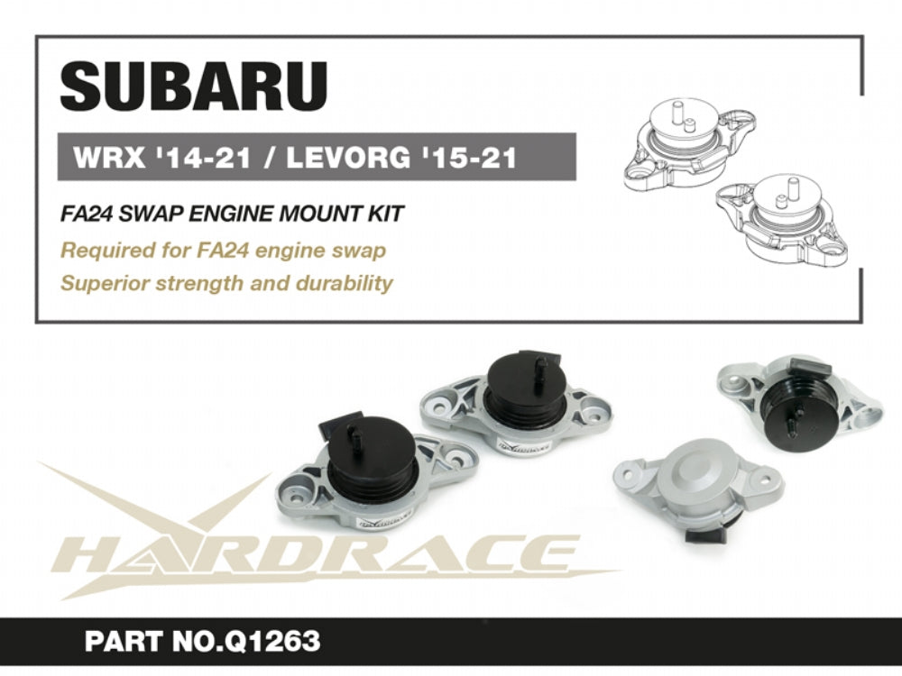 HARDRACE SUBARU WRX 14-21/LEVORG 14-21 FA24 SWAP ENGINE MOUNT KIT - 2MOUNTS/SET HardRace