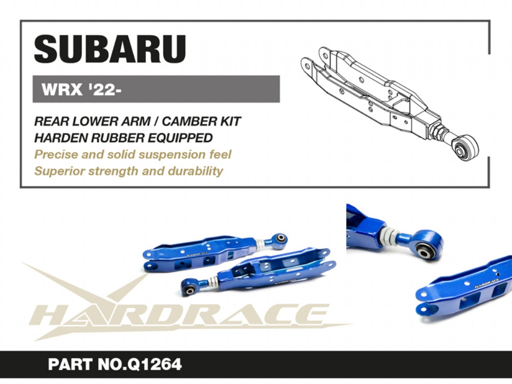 HARDRACE SUBARU WRX 22- REAR LOWER CONTROL ARM /CAMBER KIT (HARDEN RUBBER) - 2PCS/SET HardRace