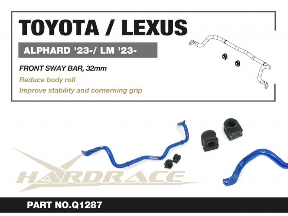 HARDRACE TOYOTA ALPHARD 23- / LEXUS LM 23- FRONT SWAY BAR, 32mm - 3PCS/SET HardRace