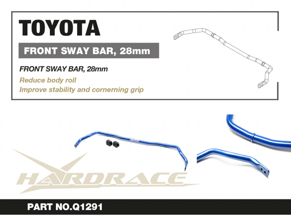 HARDRACE TOYOTA GR COROLLA 22- FRONT SWAY BAR, 28mm - 3PCS/SET HardRace