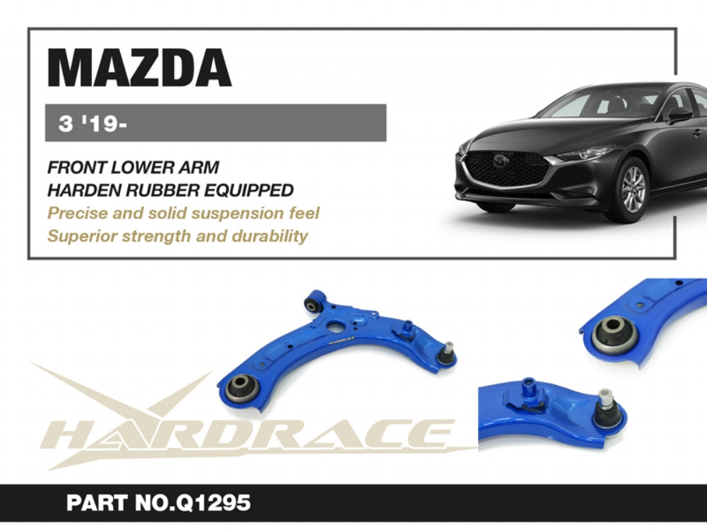 HARDRACE MAZDA 3 19+ FRONT LOWER ARM (HARDEN RUBBER) 2PCS/SET HardRace