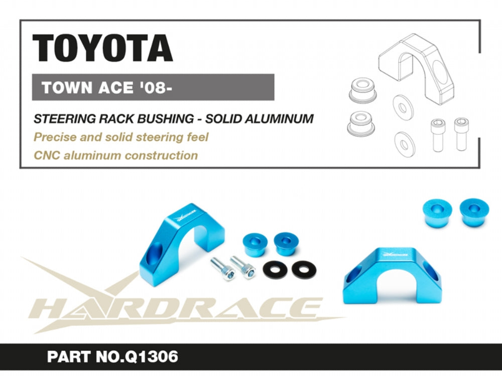 HARDRACE TOYOTA TOWNACE 08+ STEERING RACK BUSHING SOLID ALUMINUM OE REPLACEMENT 3PCS/SET HardRace