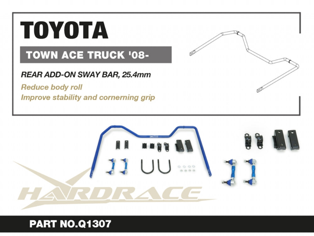 HARDRACE TOYOTA TOWNACE/LITEACE TRUCK 08+ REAR ADD-ON SWAY BAR, 25.4mm 11PCS/SET HardRace