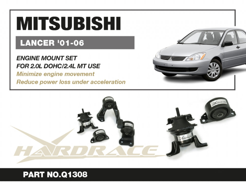 HARDRACE MITSUBISHI LANCER 01-07 MT 2.0DOHC/2.4 ENGINE MOUNT SET - 4PCS/SET HardRace
