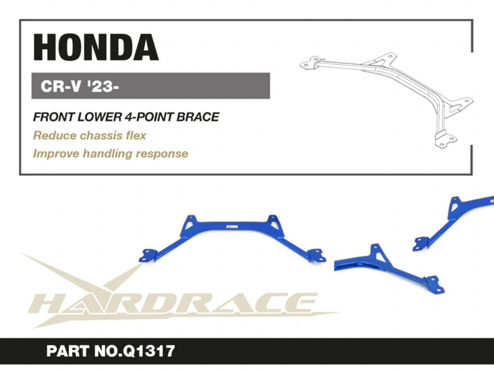 HARDRACE HONDA CR-V 23- FRONT LOWER 4-POINT BRACE - 1PCS/SET HardRace