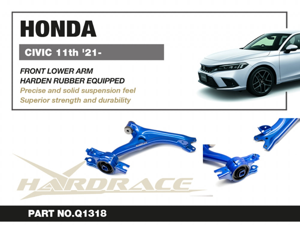 HARDRACE HONDA CIVIC 21- FRONT LOWER ARM (HARDEN RUBBER) - 2PCS/SET HardRace