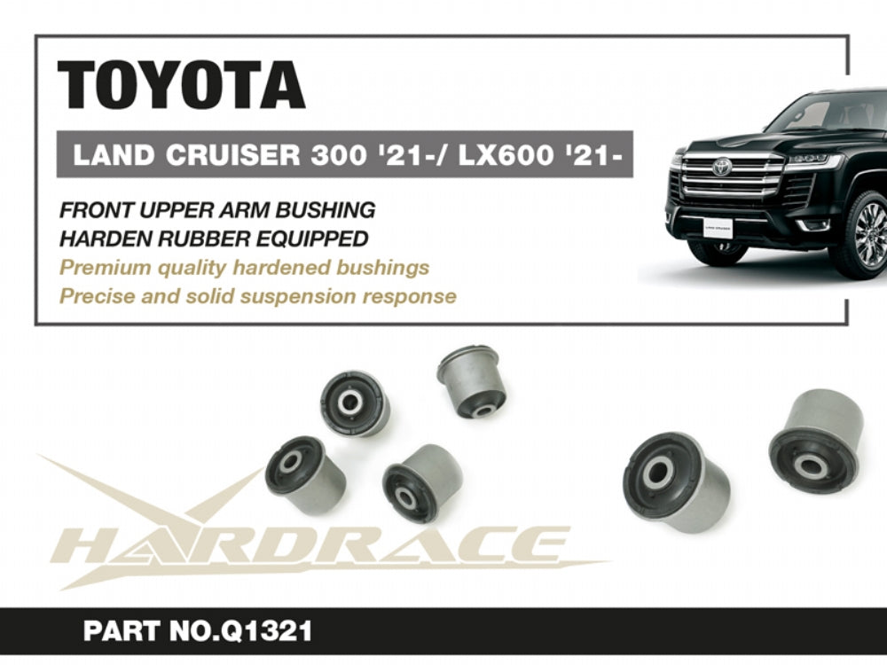 HARDRACE TOYOTA LAND CRUISER J300 21- FRONT UPPER ARM BUSHING KIT HARDEN RUBBER 4PCS/SET HardRace