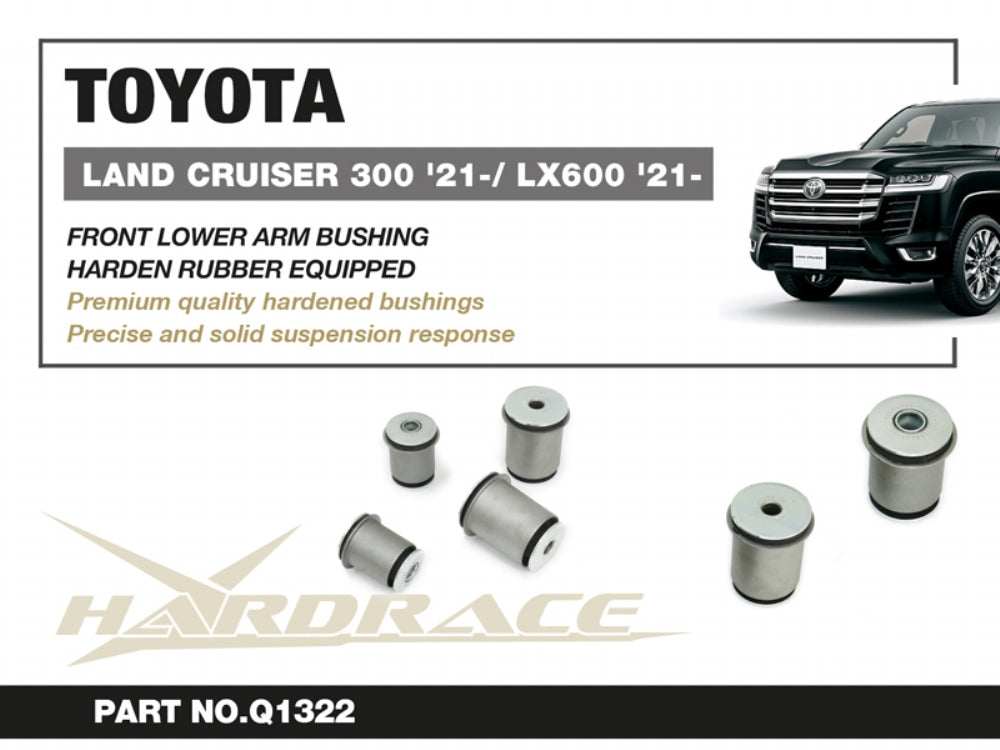 HARDRACE TOYOTA LAND CRUISER J300 FRONT LOWER ARM BUSH KIT RUBBER 4PCS FRONT BUSH ID=18mm HardRace