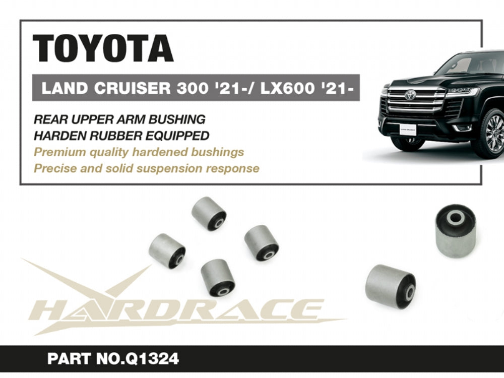 HARDRACE TOYOTA LAND CRUISER J300 21- REAR UPPER ARM BUSHING KIT HARDEN RUBBER 4PCS/SET HardRace