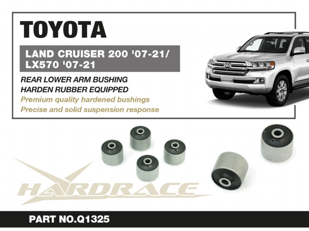 HARDRACE TOYOTA LAND CRUISER J300 21- REAR LOWER ARM BUSHING KIT HARDEN RUBBER 4PCS/SET HardRace