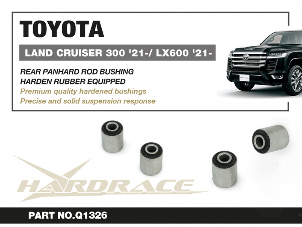 HARDRACE TOYOTA LAND CRUISER J300 21- REAR PANHARD ROD BUSHING KIT HARDEN RUBBER 2PCS/SET HardRace