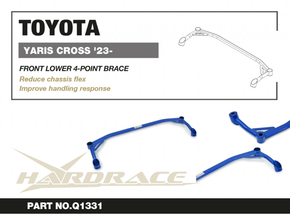 HARDRACE TOYOTA YARIS CROSS 23- AC200 FRONT LOWER 4-POINTS BRACE - 1PCS/SET HardRace
