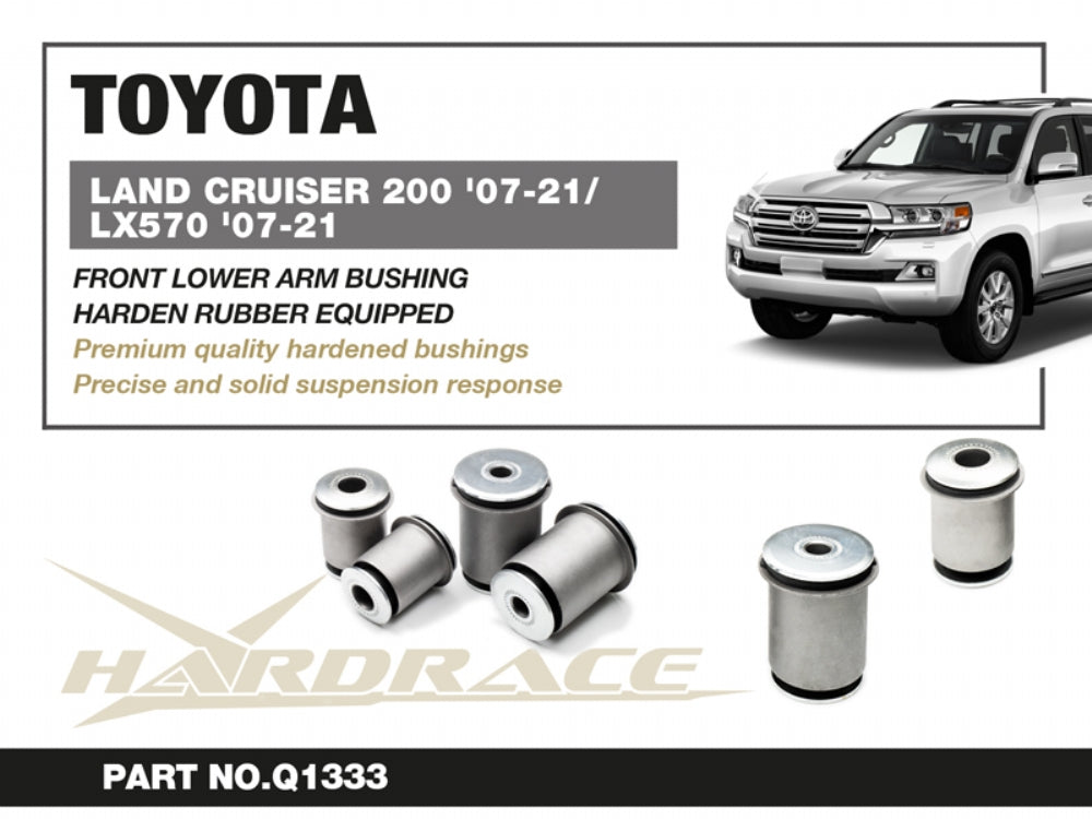 HARDRACE TOYORA LAND CRUISER J200 FRONT LOWER ARM BUSHING KIT HARDEN RUBBER ID=23mm HardRace