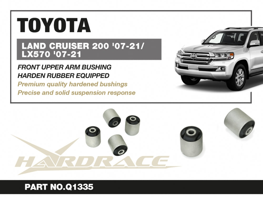 HARDRACE TOYOTA LAND CRUISER J200 07-21 REAR UPPER ARM BUSHING KIT HARDEN RUBBER 4PCS/SET HardRace