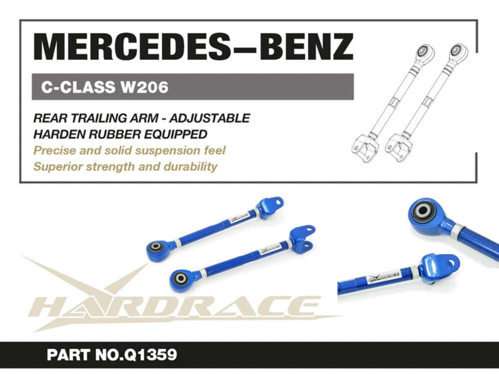 HARDRACE MERCEDES-BENZ C-CLASS 21- REAR TRAILING ARM (HARDEN RUBBER) 2PCS/SET HardRace