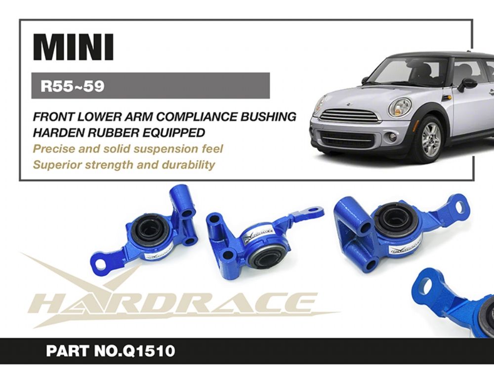 HARDRACE MINI R56 / 57 / 58 / 59 FRONT LOWER ARM REAR COMPLIANCE BUSHING RUBBER 2PCS HardRace