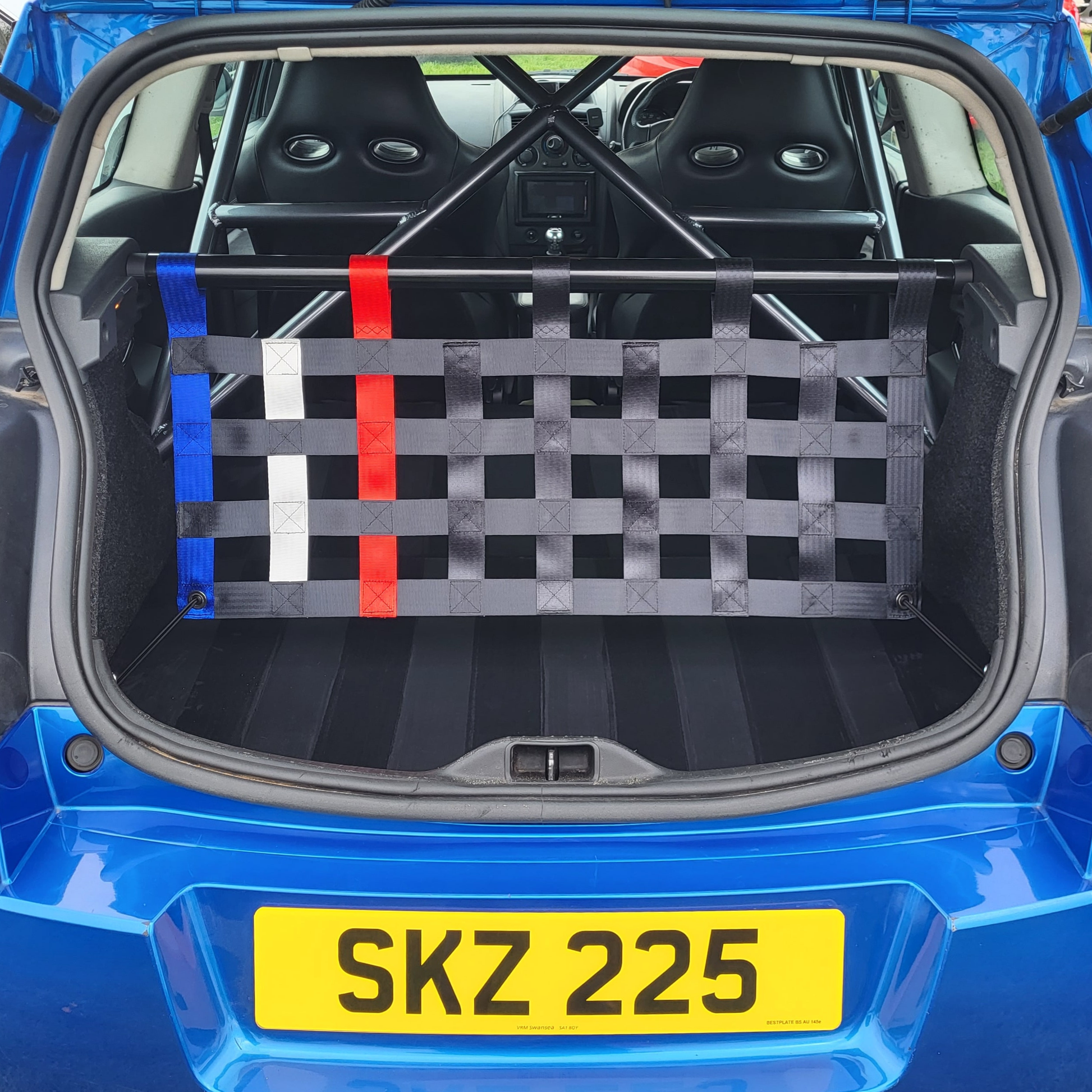 Renault Megane Mk2 RS 225 Strut bar and Cargo net cargo-nets.co.uk