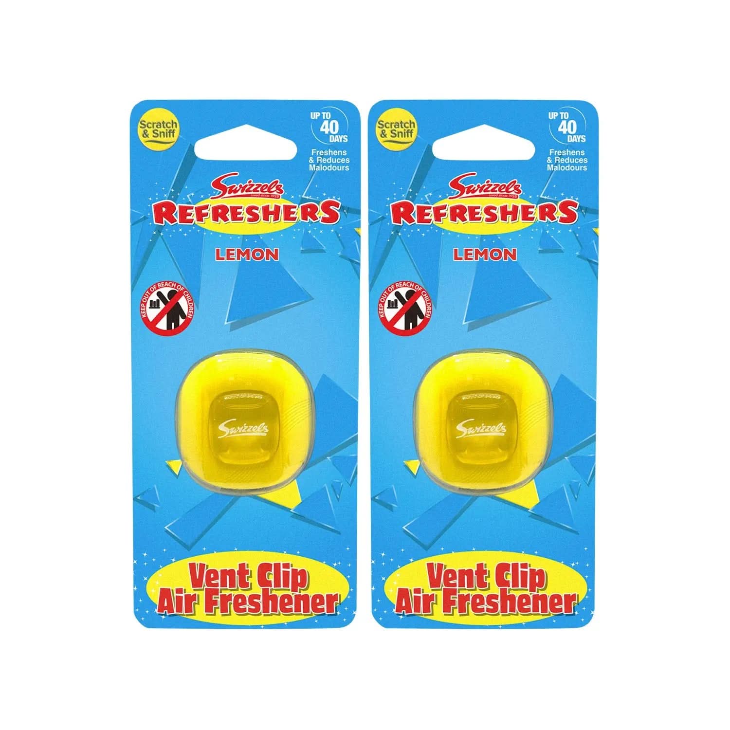Swizzels Lemon Refreshers Single Vent Clip Car Air Freshener Flava Car Scents