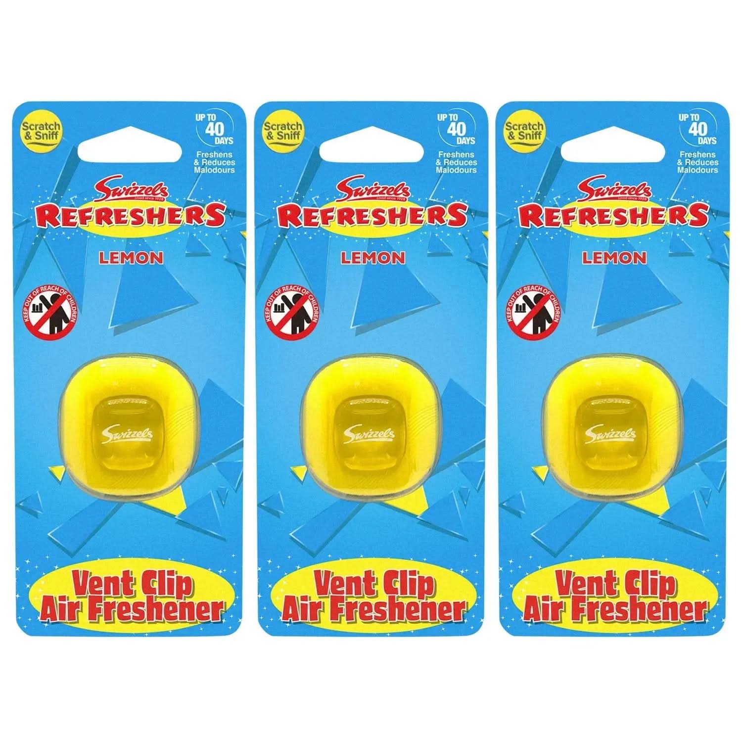 Swizzels Lemon Refreshers Single Vent Clip Car Air Freshener Flava Car Scents
